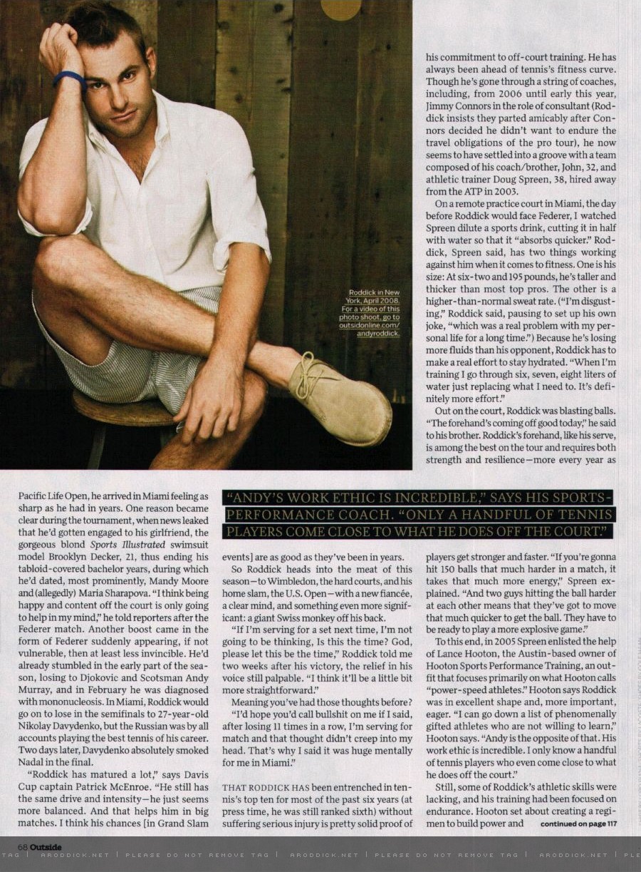 go see GEO ...: Fierce Friday: Andy Roddick for Outside Magazine